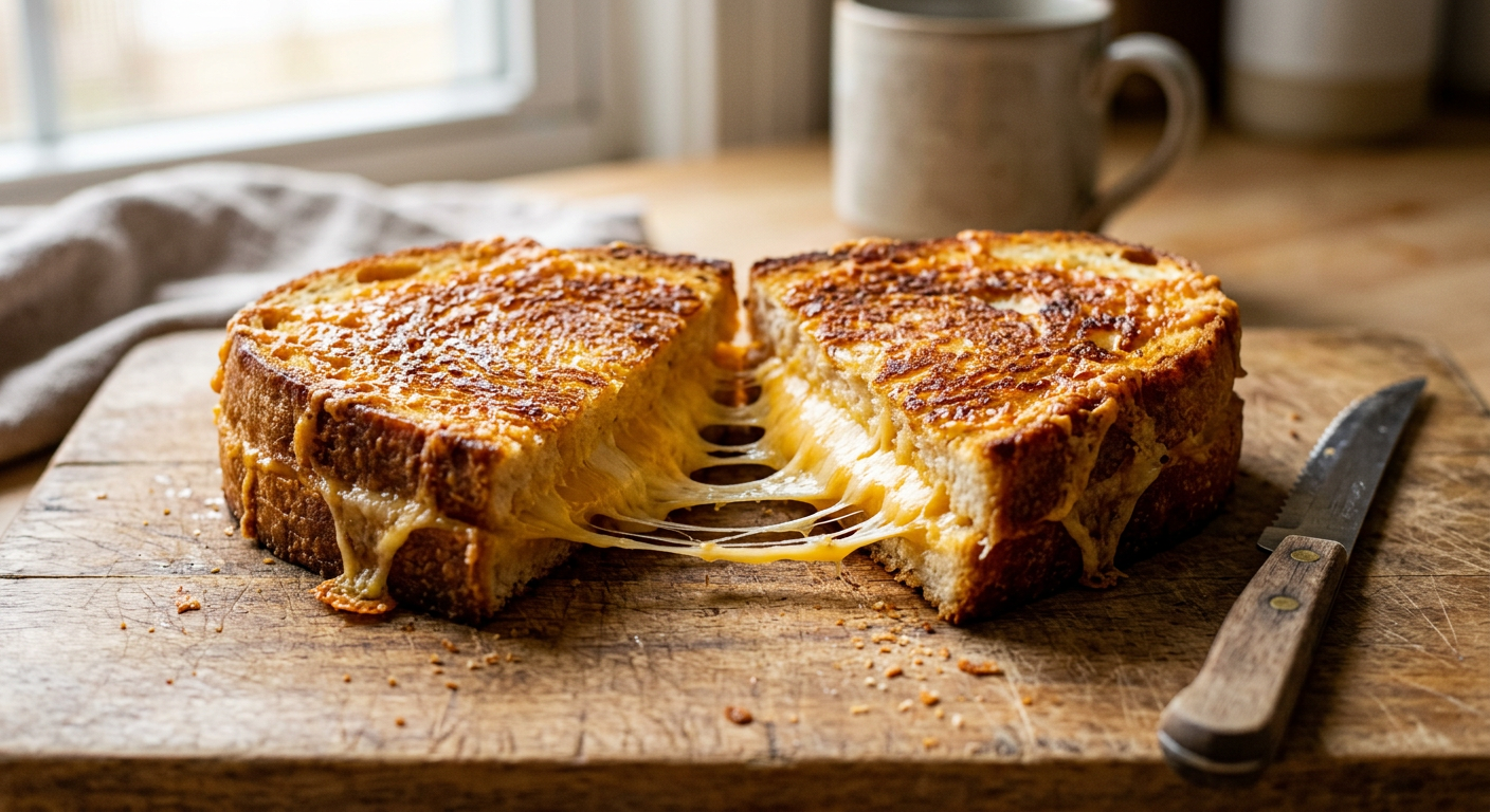 Firefly_Gemini Flash_A mouthwatering close-up food photograph of the ultimate toasted cheese sandwich, mad 838513